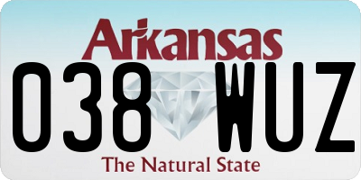 AR license plate 038WUZ