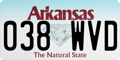 AR license plate 038WVD