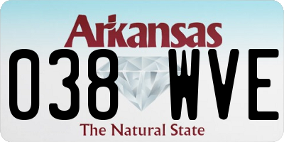 AR license plate 038WVE