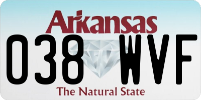 AR license plate 038WVF