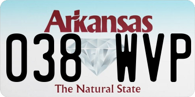 AR license plate 038WVP