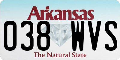 AR license plate 038WVS