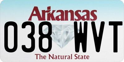 AR license plate 038WVT