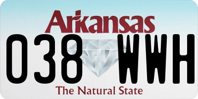 AR license plate 038WWH