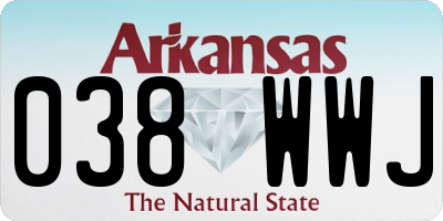 AR license plate 038WWJ