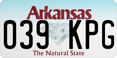 AR license plate 039KPG