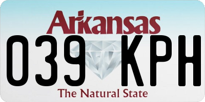 AR license plate 039KPH