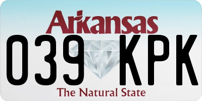 AR license plate 039KPK