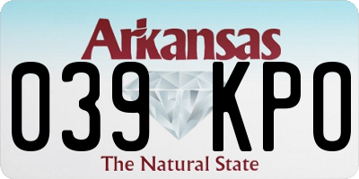 AR license plate 039KPO