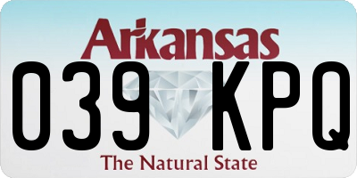 AR license plate 039KPQ