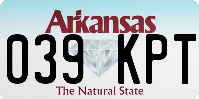 AR license plate 039KPT