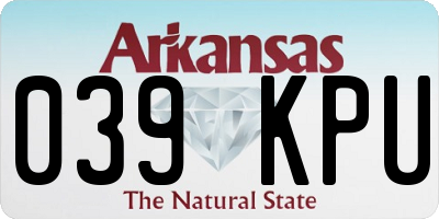 AR license plate 039KPU