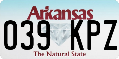 AR license plate 039KPZ