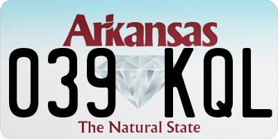 AR license plate 039KQL