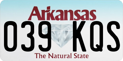 AR license plate 039KQS