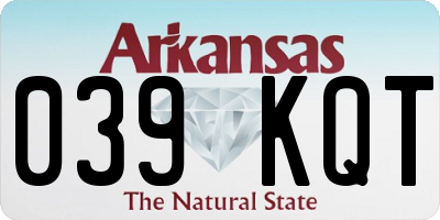 AR license plate 039KQT