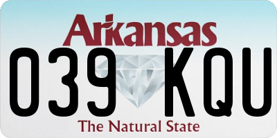 AR license plate 039KQU