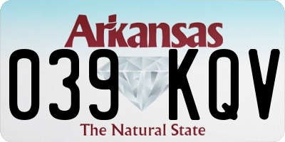 AR license plate 039KQV