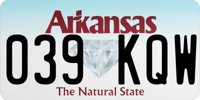 AR license plate 039KQW