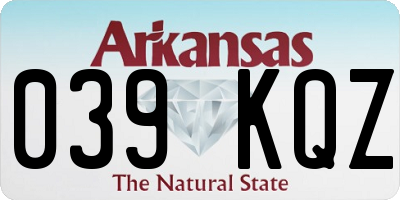 AR license plate 039KQZ