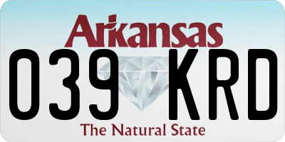 AR license plate 039KRD