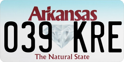 AR license plate 039KRE