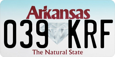 AR license plate 039KRF