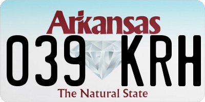 AR license plate 039KRH