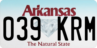 AR license plate 039KRM