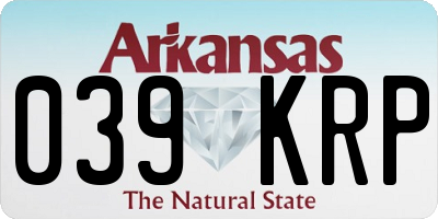 AR license plate 039KRP