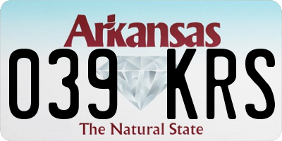 AR license plate 039KRS
