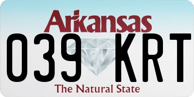 AR license plate 039KRT