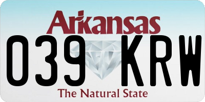 AR license plate 039KRW