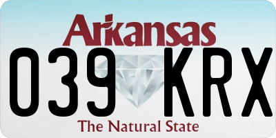 AR license plate 039KRX
