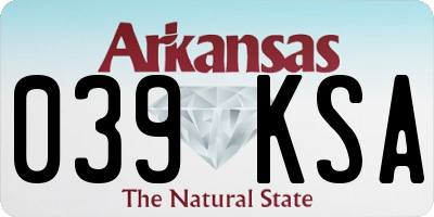 AR license plate 039KSA