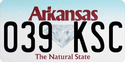 AR license plate 039KSC