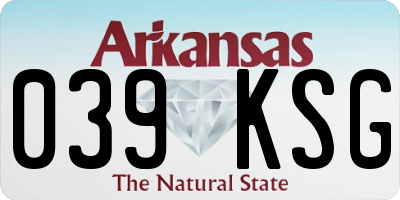AR license plate 039KSG