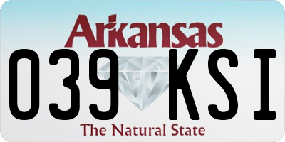 AR license plate 039KSI