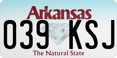 AR license plate 039KSJ