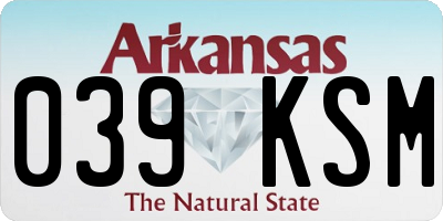 AR license plate 039KSM