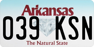 AR license plate 039KSN