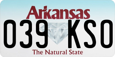 AR license plate 039KSO