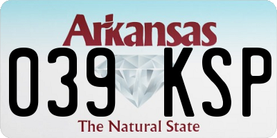 AR license plate 039KSP