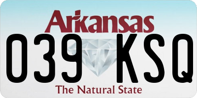 AR license plate 039KSQ