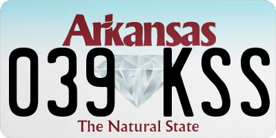 AR license plate 039KSS