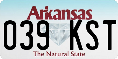 AR license plate 039KST