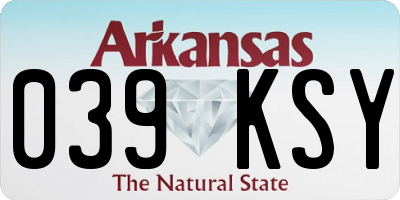AR license plate 039KSY