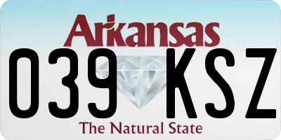 AR license plate 039KSZ