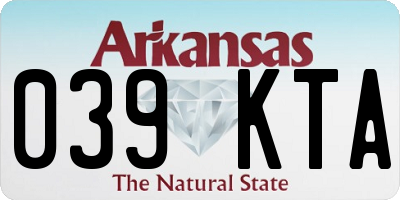 AR license plate 039KTA