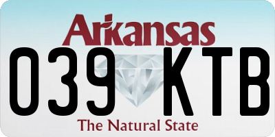 AR license plate 039KTB